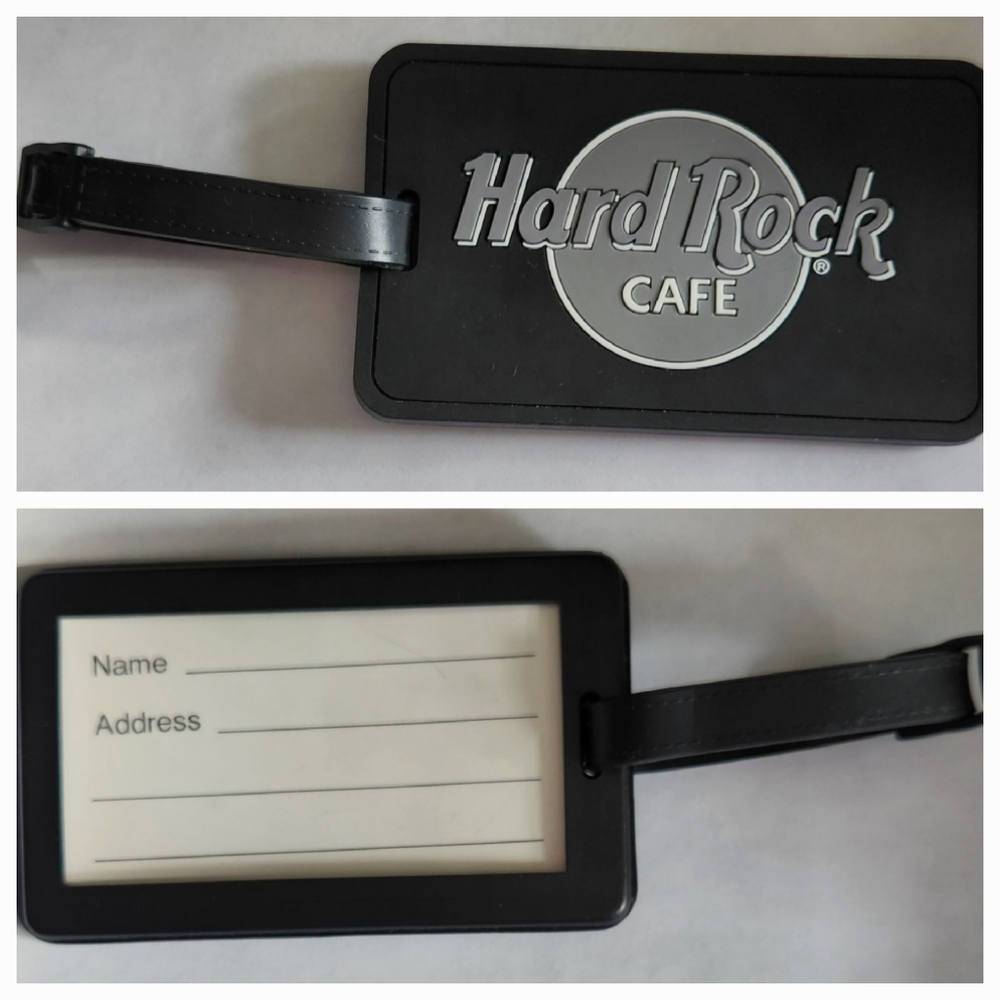Hard Rock Cafe luggage tag black